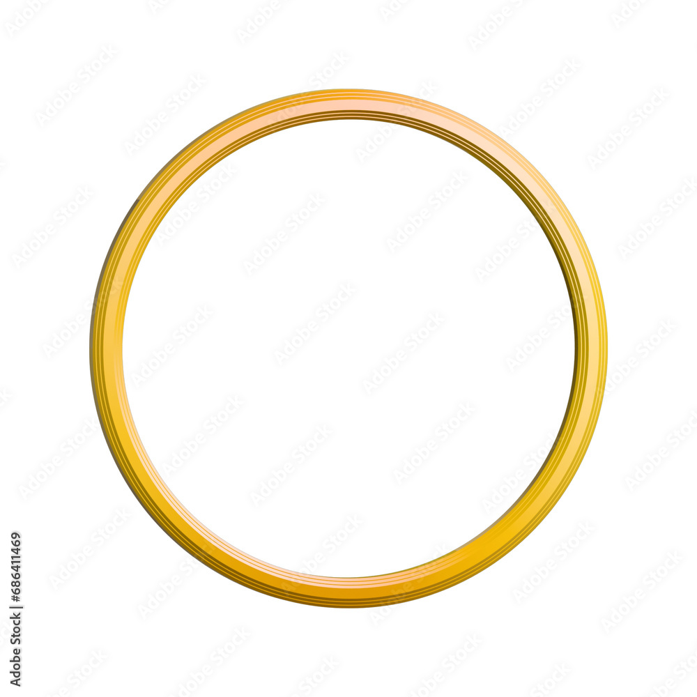 gold round frame 3d effect gold round frame 3d effect