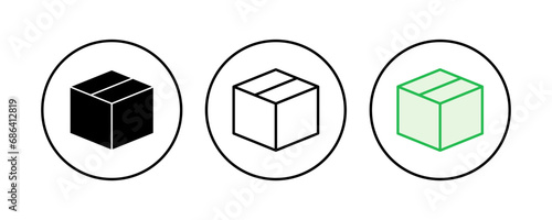 Box icon set. box vector icon, package, parcel