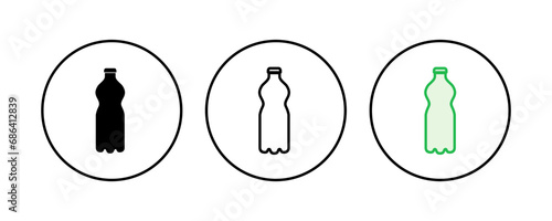 Bottle icon set. bottle vector icon