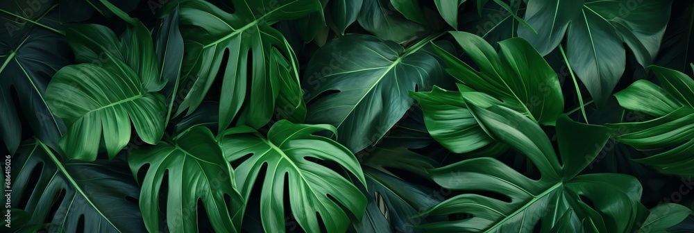 Tropical palm leaves. Lush green palm leaves Tropical palm leaves. Lush green palm leaves