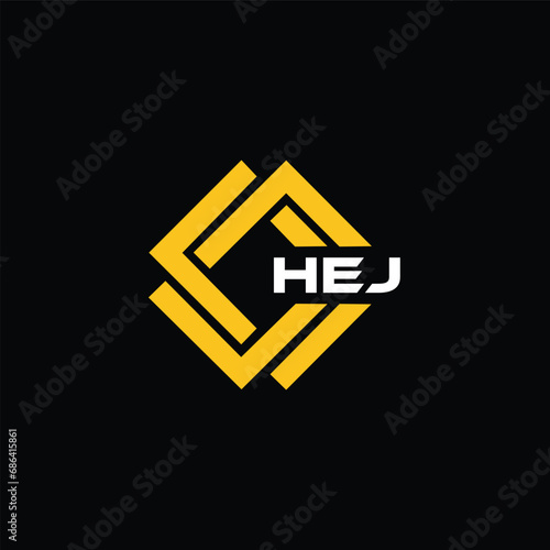 HEJ letter design for logo and icon.HEJ typography for technology, business and real estate brand.HEJ monogram logo. photo