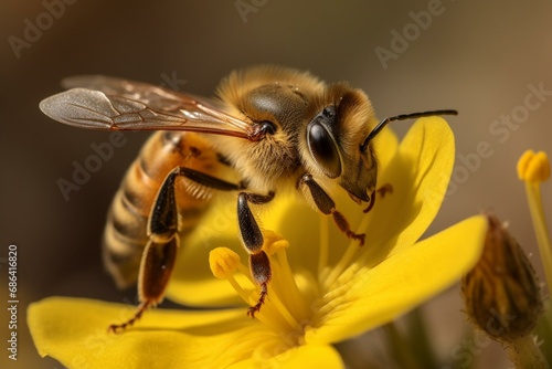 honey bee. Generative AI © Rafaela