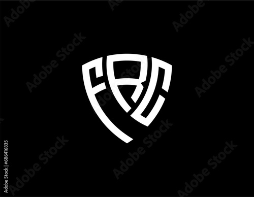 FRC creative letter shield logo design vector icon illustration photo