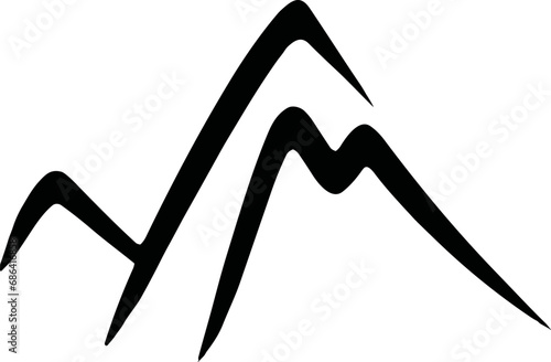 투명한 배경 위에 산 아이콘