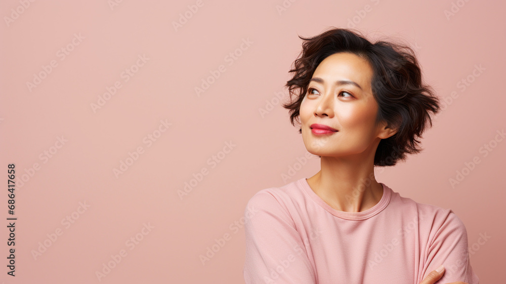 Portrait of a beautiful mature Asian woman in her 40s Portrait of a beautiful mature Asian woman in her 40s