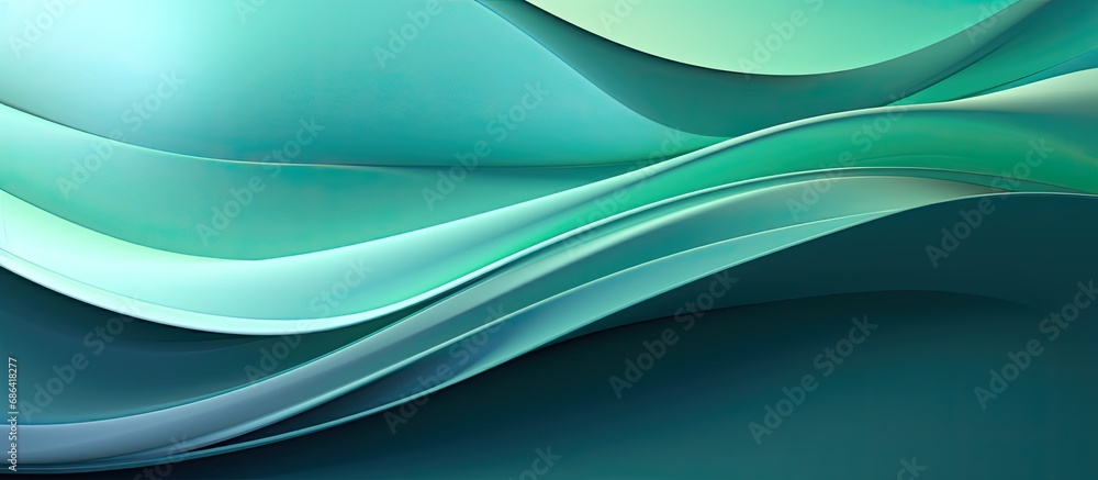Wallpaper abstract gradient blue, turquoise, green and yellow in the style of sculptural paper constructions Wallpaper abstract gradient blue, turquoise, green and yellow in the style of sculptural paper constructions