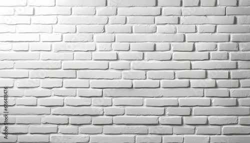 White brick wall texture background wallpaper  bright lightning  flat lay.