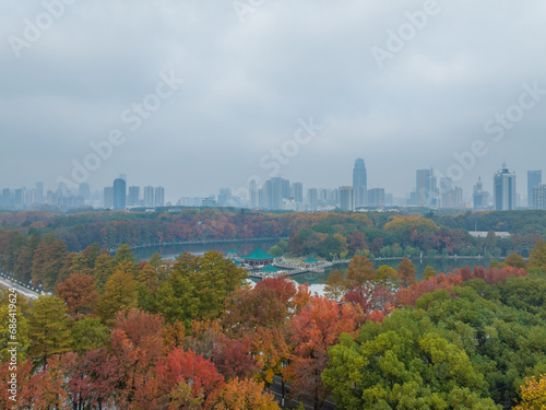 Late autumn scenery of Wuhan East Lake Scenic Area