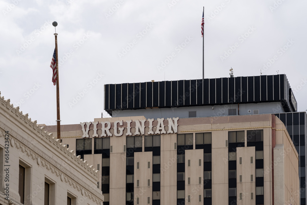 Virginian Tower, the former Virginian Hotel in downtown Reno, NV, USA ...