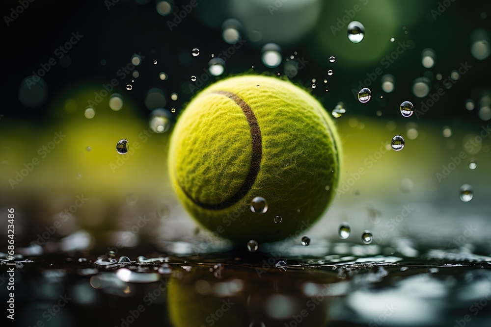 Closeup shot of tennis ball