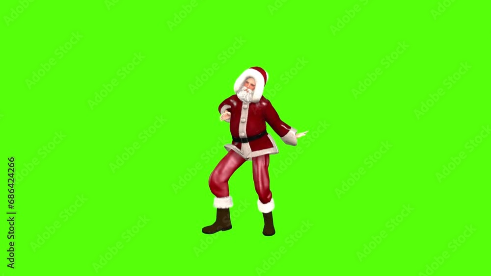 Santa Claus Para Para Dance Green Screen Animation Seamless Loop Santa Claus Para Para Dance Green Screen Animation Seamless Loop