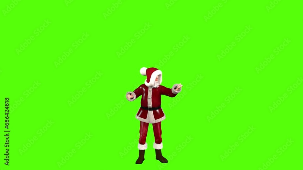 Santa Claus Super Power Seamless loop Santa Claus Super Power Seamless loop