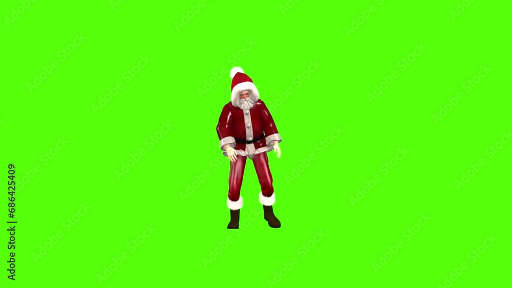 Santa Claus Zombie Walk Green Screen Animation Seamless Loop Santa Claus Zombie Walk Green Screen Animation Seamless Loop