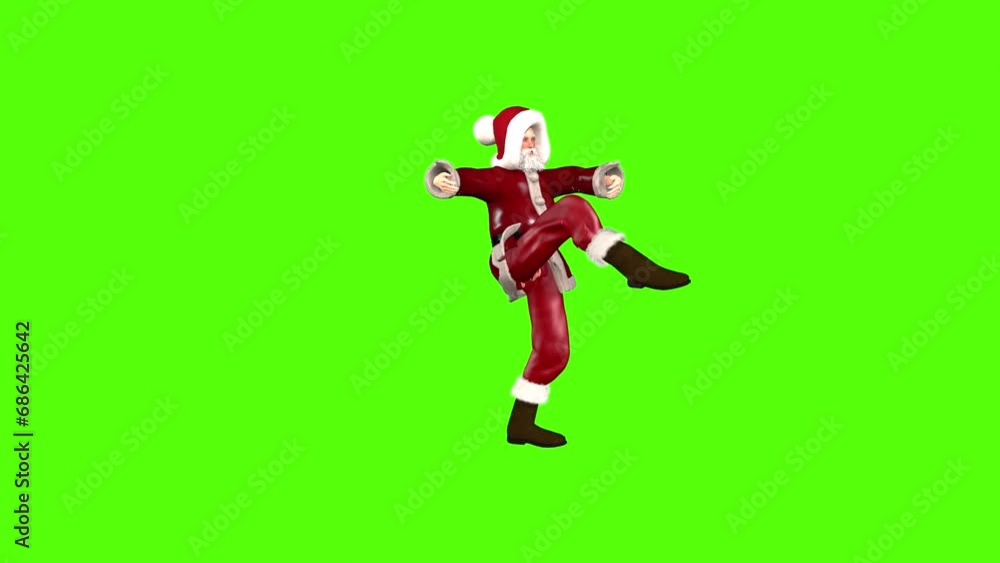 Santa Claus Ballet Dance Green Screen Animation Seamless Loop Santa Claus Ballet Dance Green Screen Animation Seamless Loop