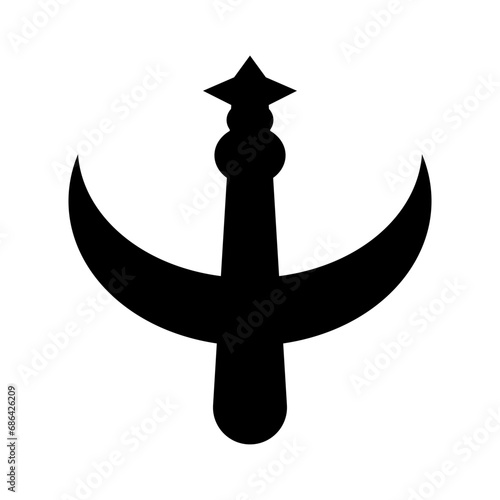 Simple vintage poseion trident spear template Logo design.