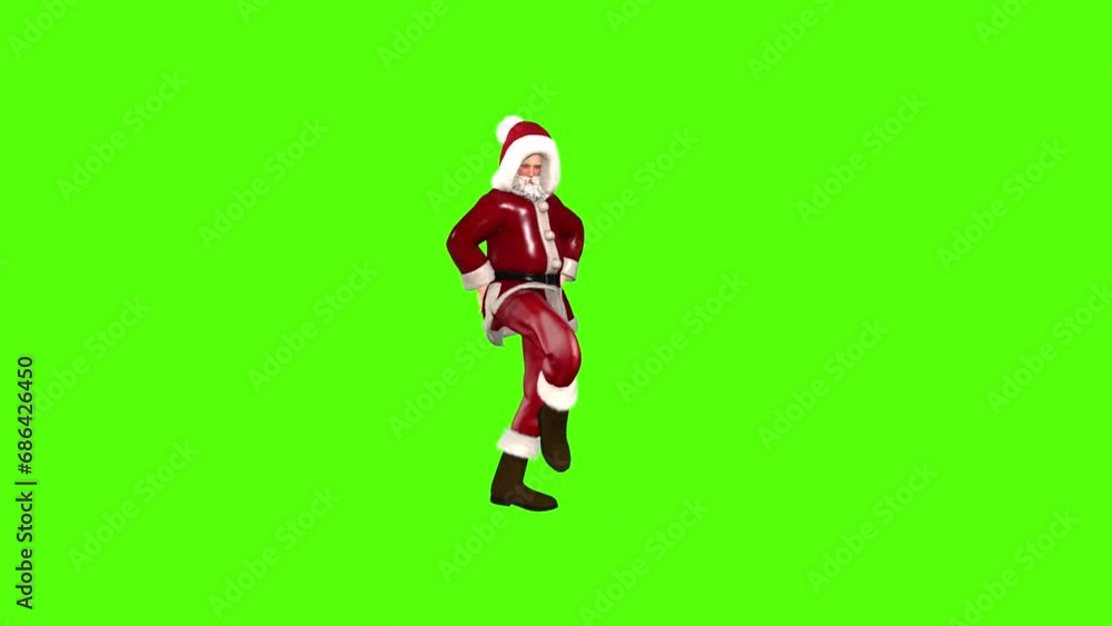 Santa Claus Ballet Dance Green Screen Animation Seamless Loop Santa Claus Ballet Dance Green Screen Animation Seamless Loop