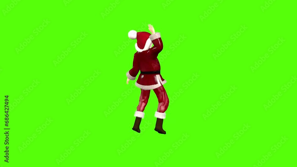 Santa Claus Ballet Dance Green Screen Animation Seamless Loop Santa Claus Ballet Dance Green Screen Animation Seamless Loop