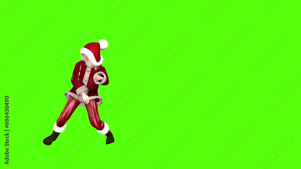 Santa Claus Robotic Dance Green Screen Animation Seamless Loop Santa Claus Robotic Dance Green Screen Animation Seamless Loop