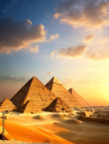 Scenic view of Pyramids 