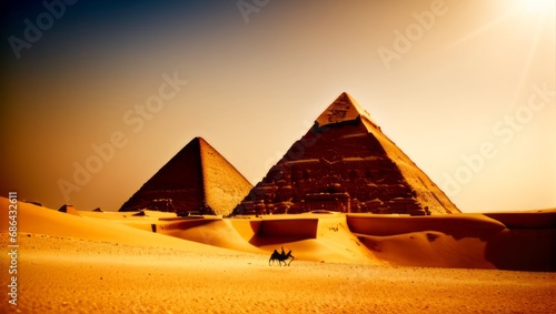 Scenic view of Pyramids 