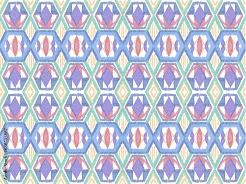 Ikat Pattern Fabric