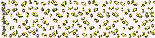 Fototapeta Naklejka Na Ścianę i Meble -  pattern of avocadoes. Avocadoes in white background.