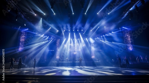 background with spotlight on stage generated by AI tool  © Aqsa