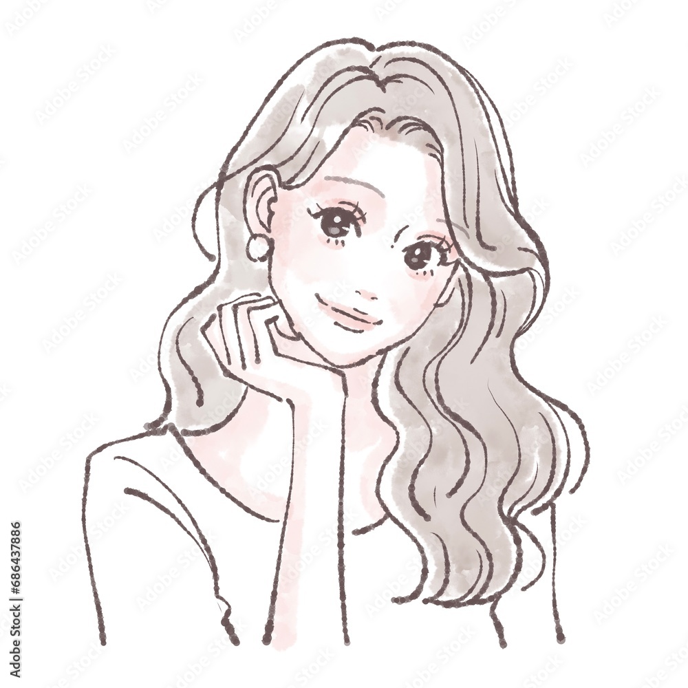 女性・女の子のイラスト素材 女性・女の子のイラスト素材