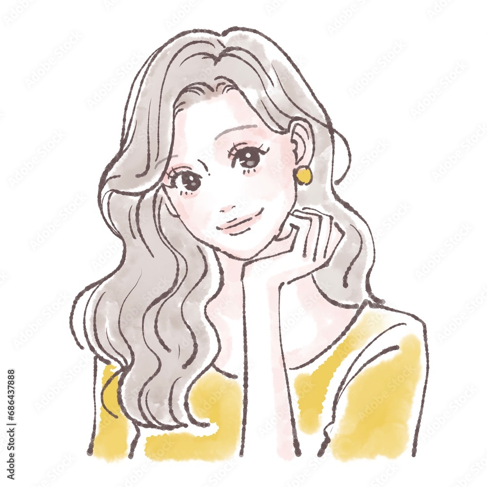 女性・女の子のイラスト素材 女性・女の子のイラスト素材