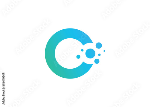 Professional letter C technology logo design vector template