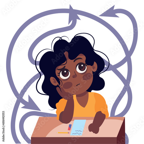 attention deficit hyperactivity disorder school girl