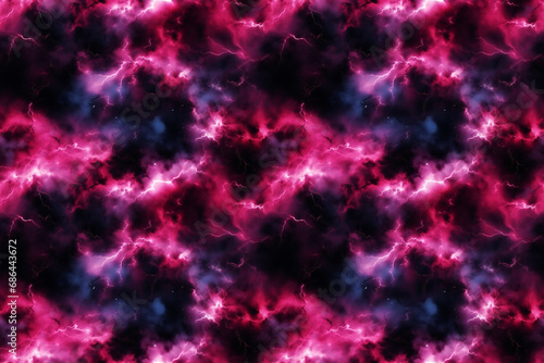 Pink and Purple Lightning Storm. Seamless Repeatable Background.