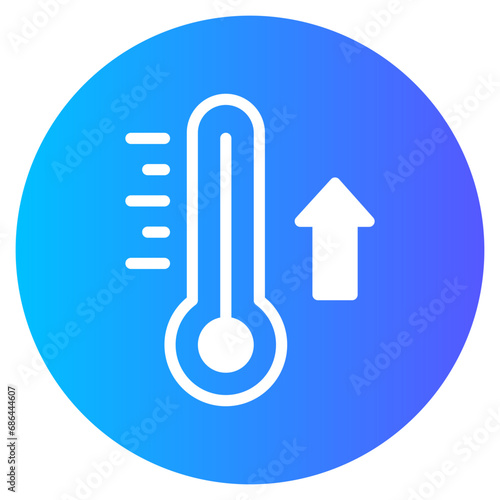 high temperature gradient icon