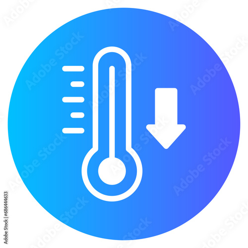 low temperature gradient icon