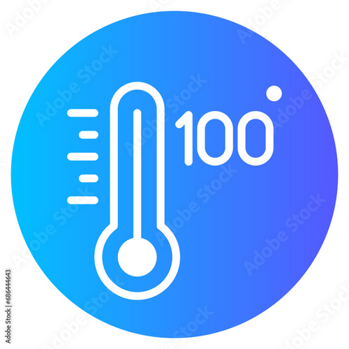 one hundred gradient icon