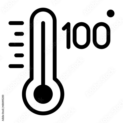 one hundred glyph icon