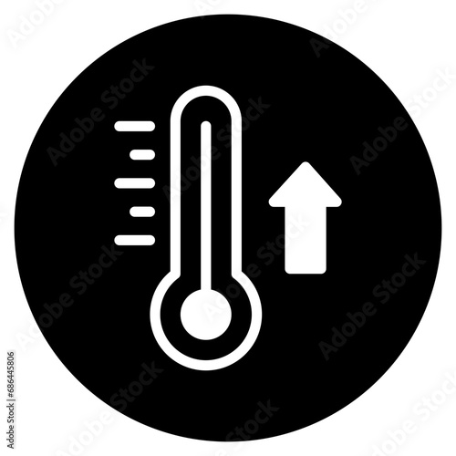 high temperature glyph icon