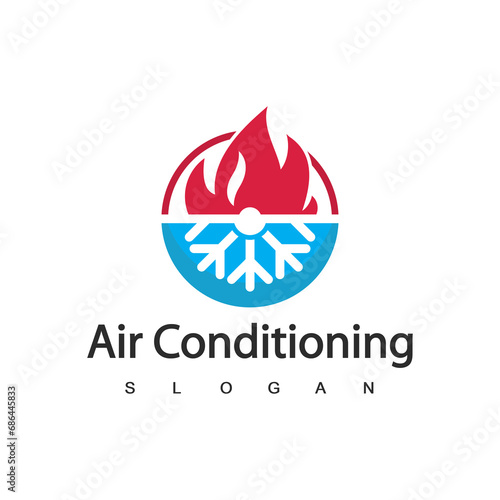 Air Conditioning Logo, HVAC Logo Concept