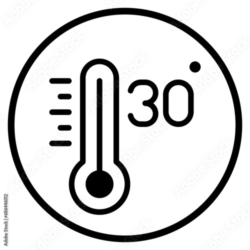 thirty glyph icon