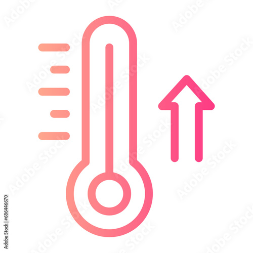 high temperature gradient icon