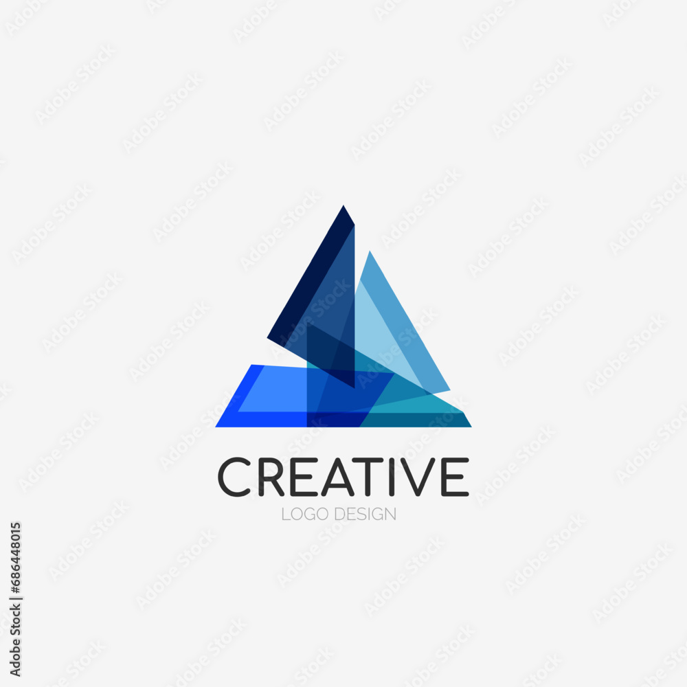 Triangle abstract logo, business emblem icon Triangle abstract logo, business emblem icon