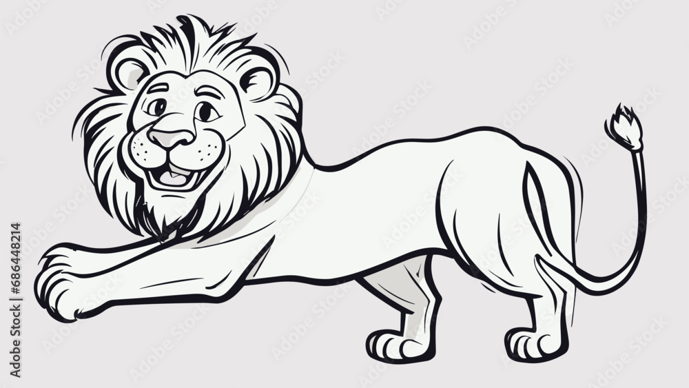 Lion carton character with formal dress vector image. Illustration of cute lion design graphic on the white background Lion carton character with formal dress vector image. Illustration of cute lion design graphic on the white background