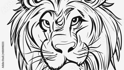 Lion carton character with formal dress vector image. Illustration of cute lion design graphic on the white background