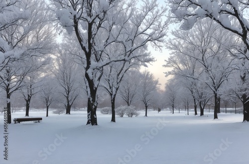 trees in the snow © mudasir