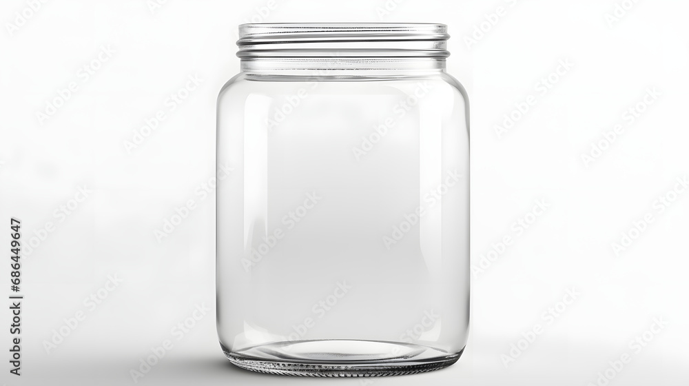 An empty glass jar AI generative An empty glass jar AI generative