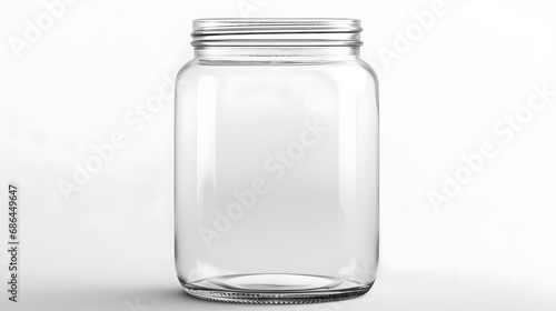 An empty glass jar AI generative photo