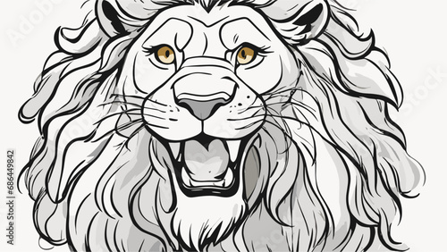 Lion carton character with formal dress vector image. Illustration of cute lion design graphic on the white background