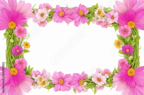 frame of flowers