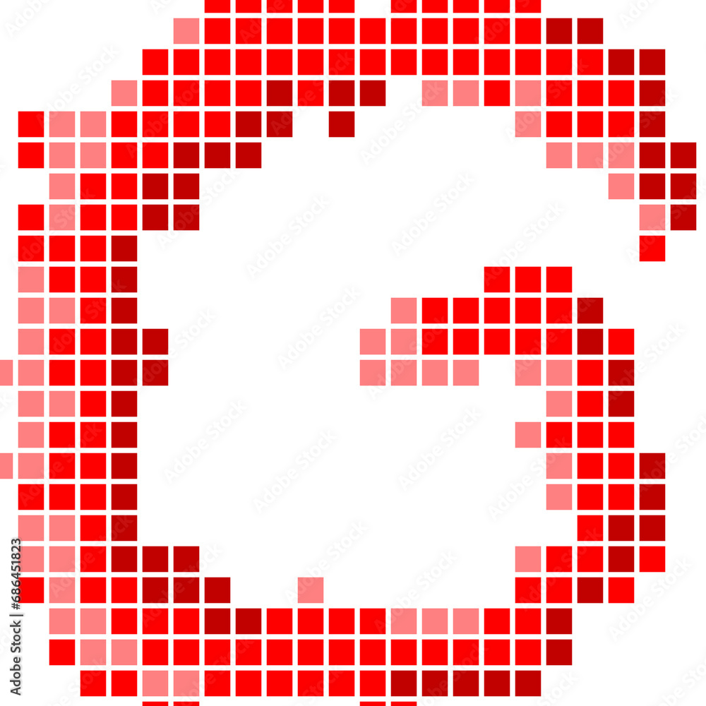 Fototapeta premium pixel heart art