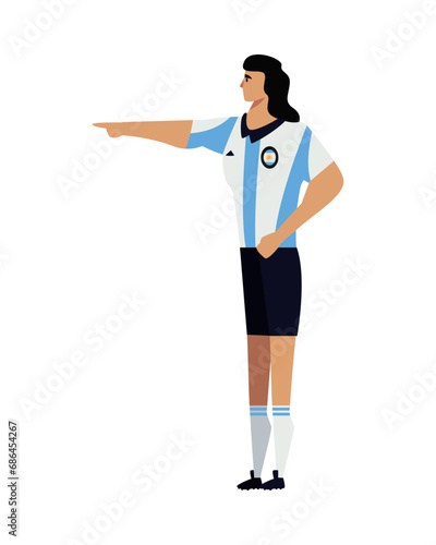 soccer argentina player cartoon